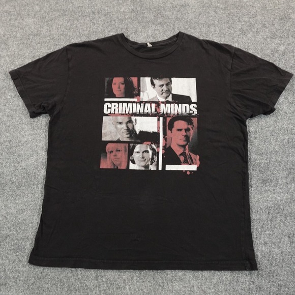 Criminal Minds Shirt Men XL Black Spencer Reid 2011 Y2k TV Promo Crime 13711 - Picture 1 of 8